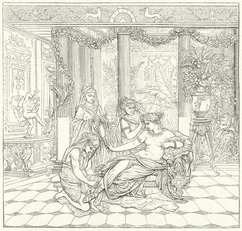 Dama romana en su tocador de German School
