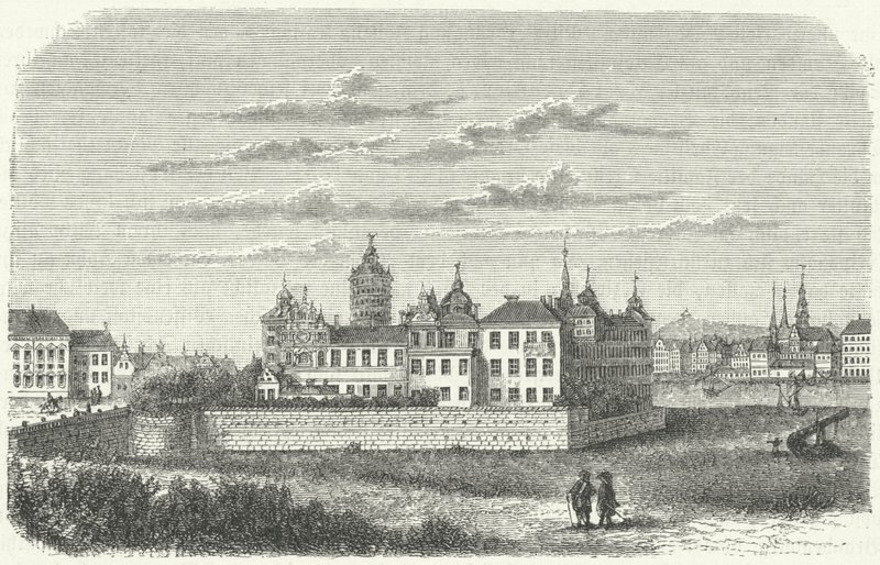 Palacio real en Estocolmo en el siglo XVII de German School