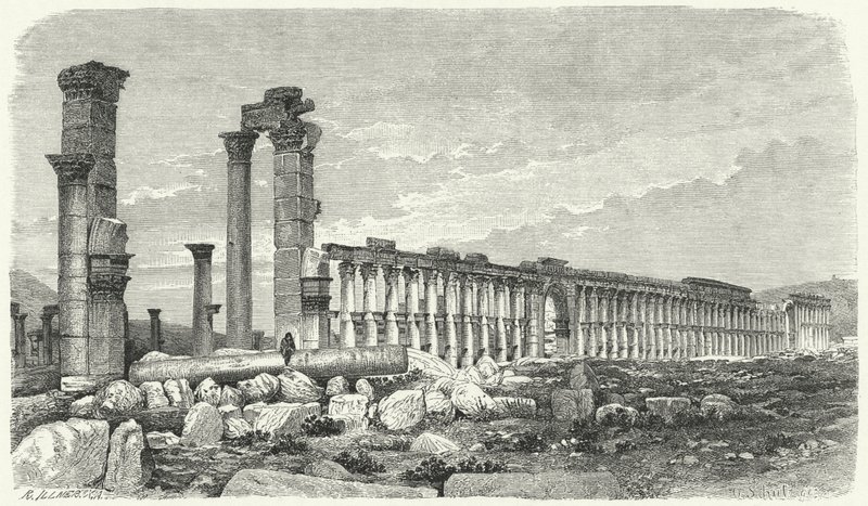 Ruinas de la ciudad de Palmira, Siria de German School