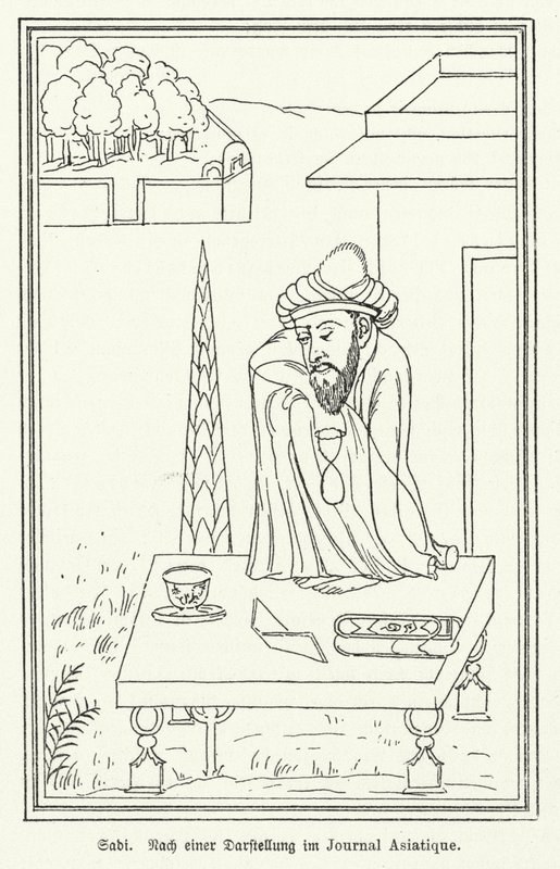 Saadi Shirazi, poeta persa de German School