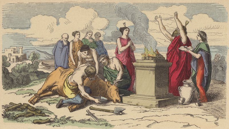 Sacrificio en la Antigua Grecia de German School