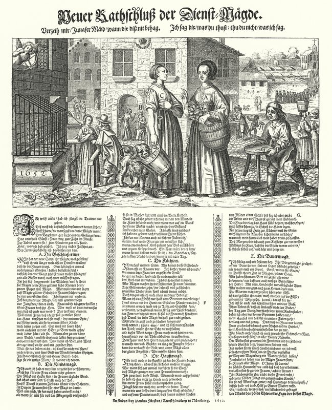 Poema satírico sobre los vicios de los sirvientes de German School