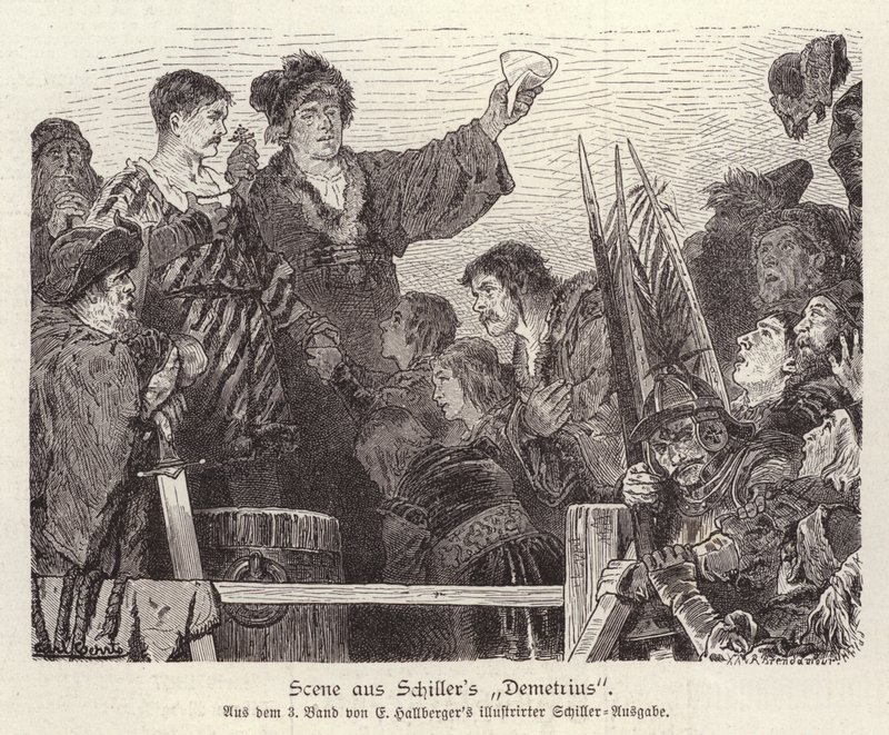 Escena de la obra inacabada Demetrius de Friedrich Schiller de German School