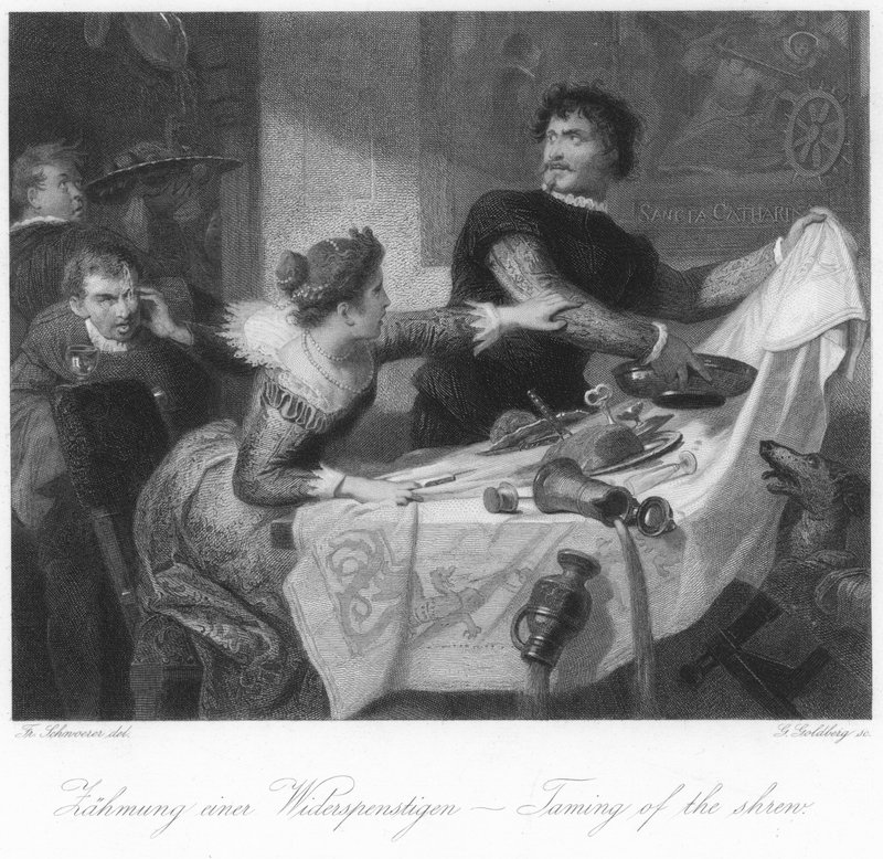 Escena de La Fierecilla Domada de German School
