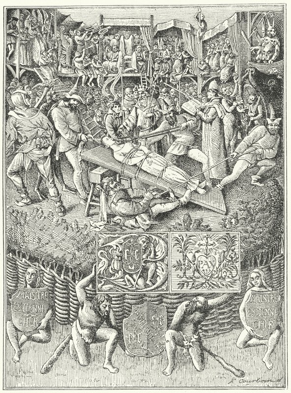 Escena de una obra de misterio medieval de German School