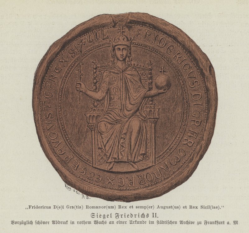 Sello de Federico II, Emperador del Sacro Imperio Romano de German School