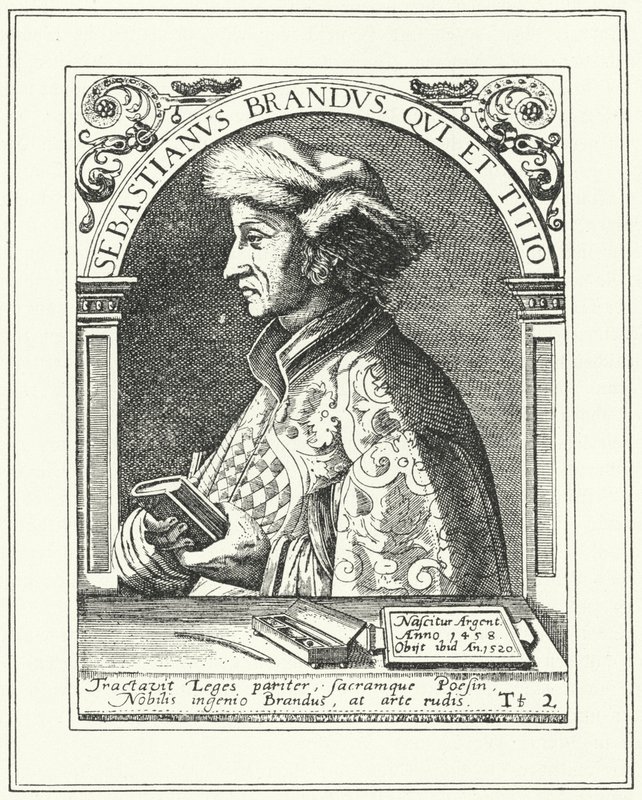 Sebastian Brant, humanista y satírico alemán (grabado) de German School