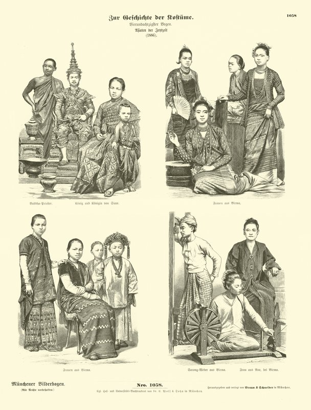 Trajes siameses y birmanos de German School