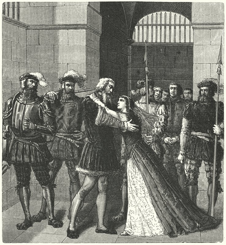 Sir Thomas More despidiéndose de su hija antes de su ejecución de German School