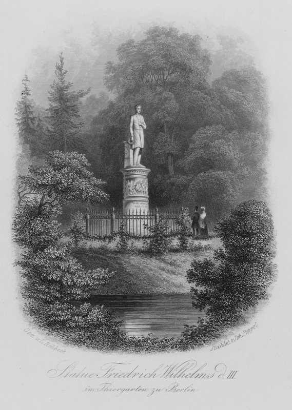 Estatua de Federico Guillermo III de Prusia en el Tiergarten, Berlín de German School