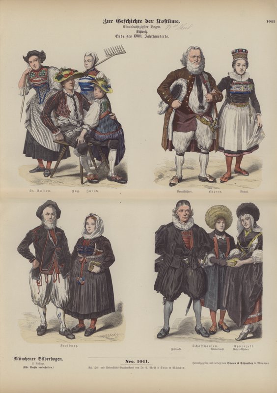 Traje suizo, finales del siglo XVIII de German School