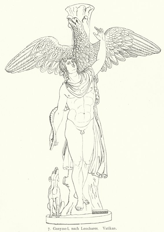 El rapto de Ganímedes, después de una escultura del escultor griego antiguo Leochares de German School