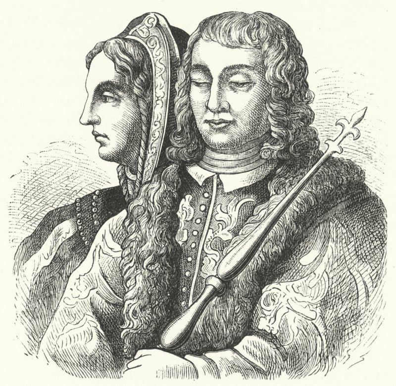 Los Reyes Católicos, Isabel I de Castilla y Fernando II de Aragón (grabado) de German School