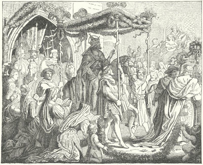 El emperador del Sacro Imperio Romano Germánico Carlos IV entrando en Lübeck de German School