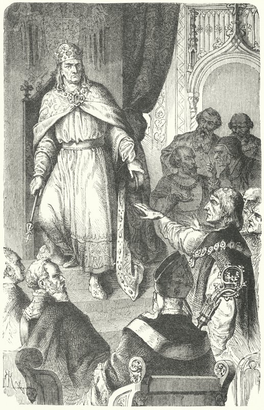 El emperador del Sacro Imperio Romano Germánico Carlos IV emite la Bula de Oro de 1356 de German School