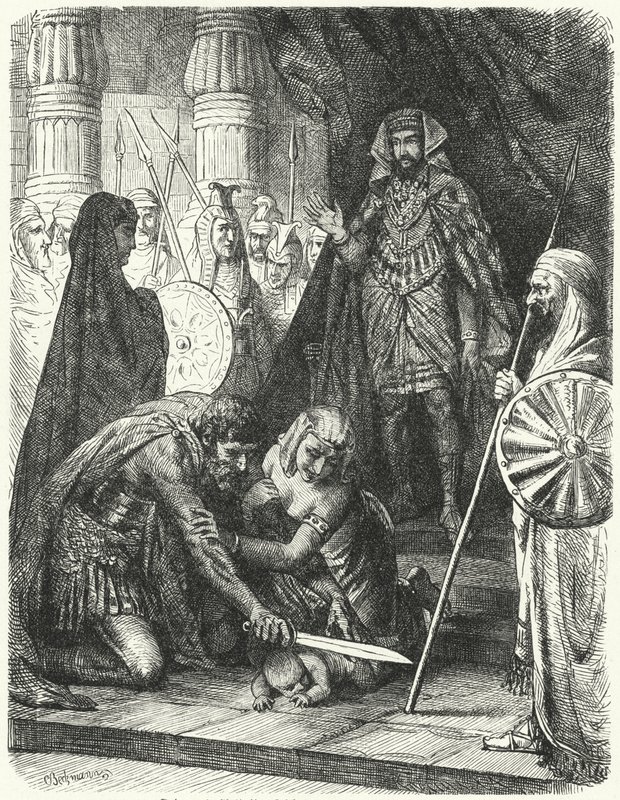 El juicio de Salomón (grabado) de German School