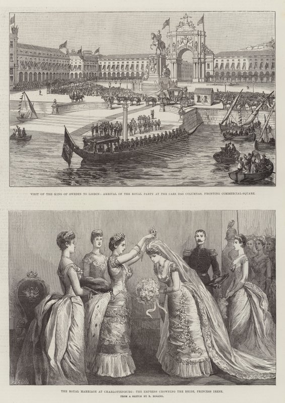 La boda real en Charlottenburg (grabado) de German School