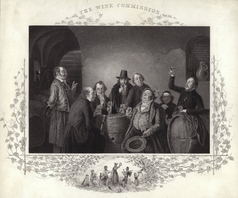 La Comisión del Vino (grabado) de German School