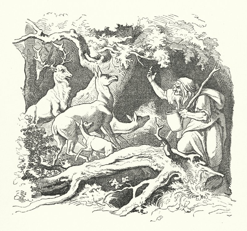La Bruja y los Hijos del Rey (grabado) de German School