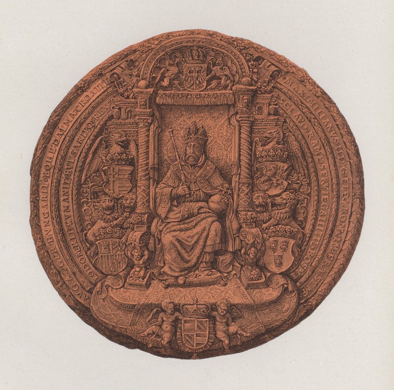 El gran sello del Sacro Emperador Romano Maximiliano II de German School