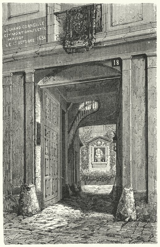 La casa en París donde murió el dramaturgo francés Pierre Corneille en 1684 de German School