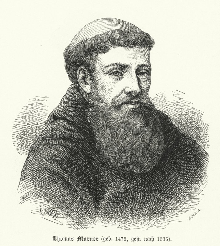 Thomas Murner, satírico, poeta y traductor alemán (grabado) de German School
