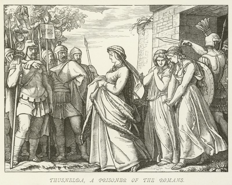 Thusnelda, prisionera de los romanos de German School