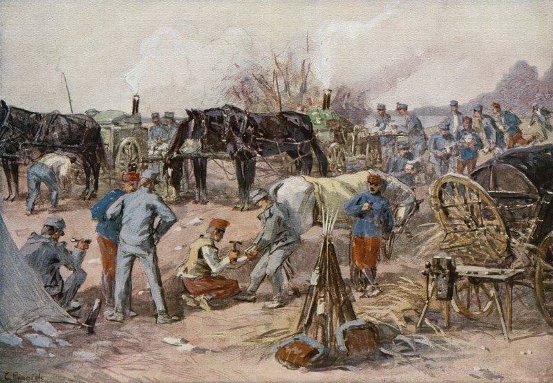 Campo de entrenamiento cerca de Lemberg de German School