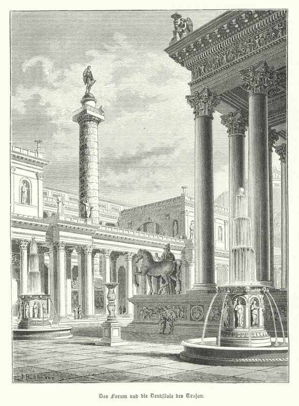Columna y Foro de Trajano, Roma de German School