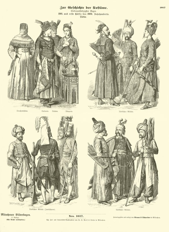 Trajes turcos, siglo XVII y primera mitad del siglo XVIII de German School