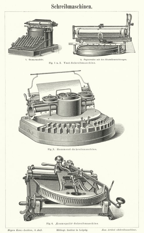 Máquinas de escribir de German School