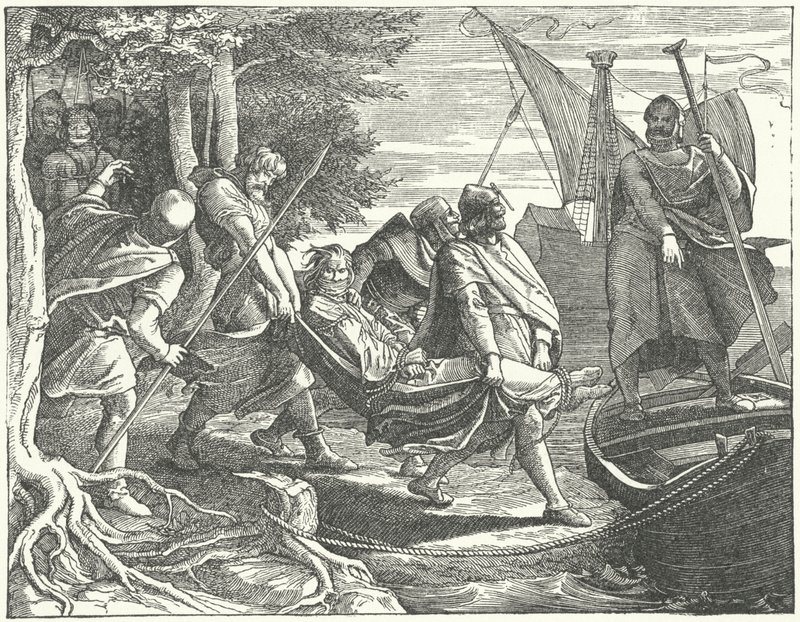 Valdemar II de Dinamarca hecho prisionero por Enrique I, Conde de Schwerin de German School
