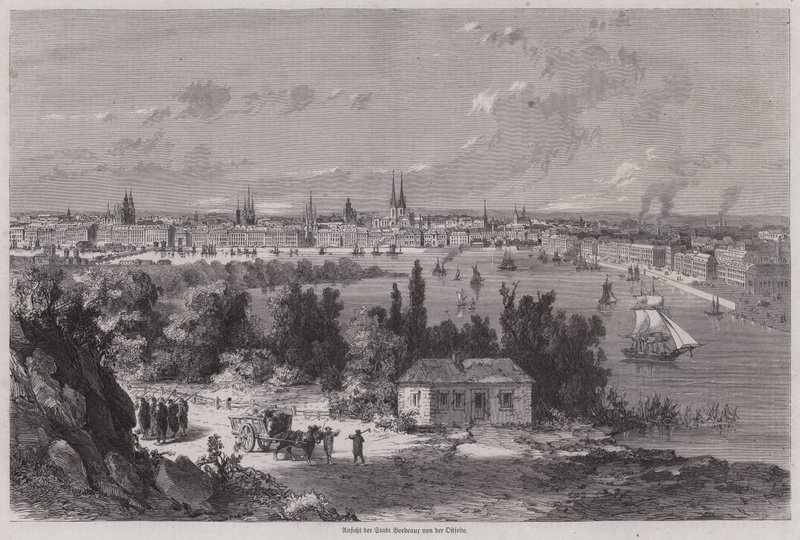 Vista de Burdeos, Francia de German School