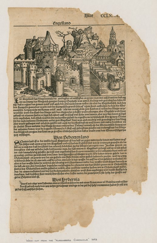 Vista de Londres, 1493. De la Crónica de Núremberg de German School