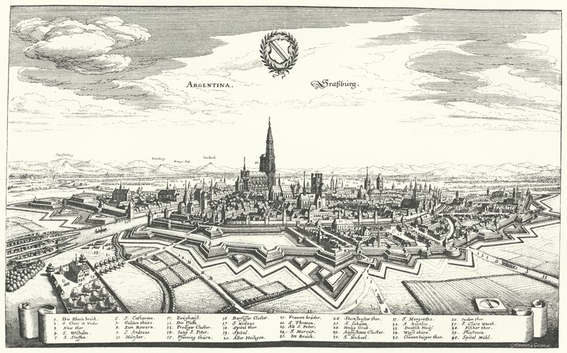 Vista de Estrasburgo (grabado) de German School