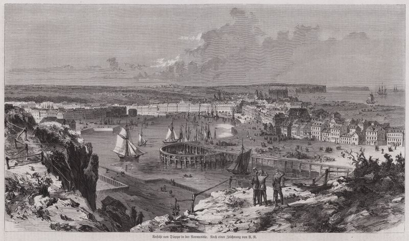 Vista del puerto de Dieppe, Normandía, Francia de German School