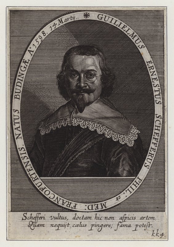 Wilhelm Ernst Scheffer, médico alemán (grabado) de German School