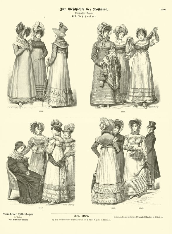 Traje de mujer, siglo XIX de German School