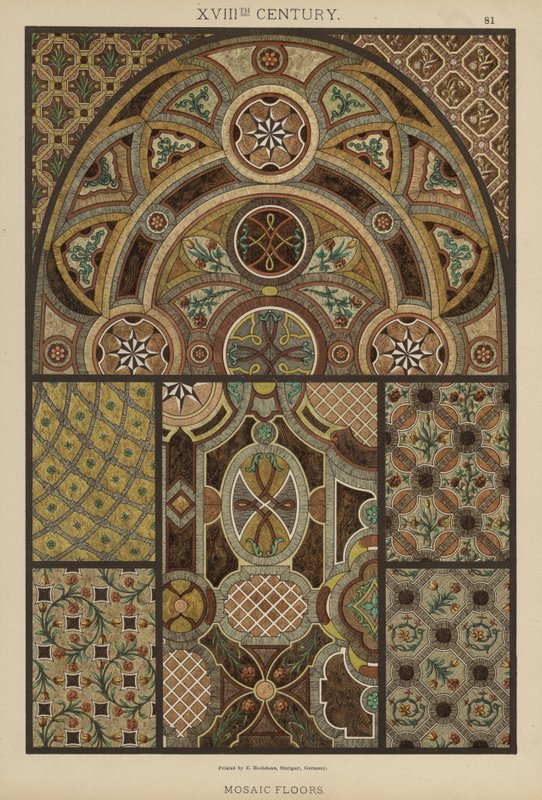 Siglo XVIII, Suelos de Mosaico de German School