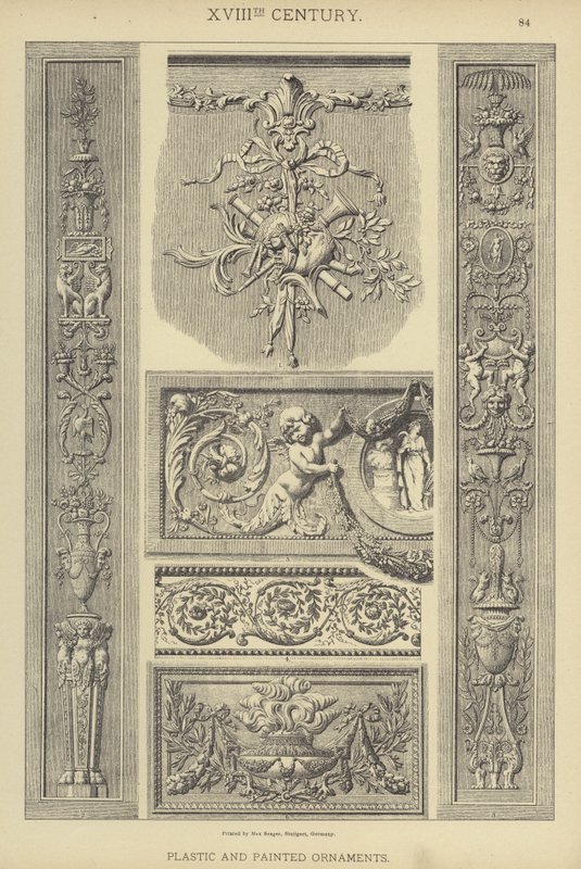 Siglo XVIII, Ornamentos Plásticos y Pintados de German School