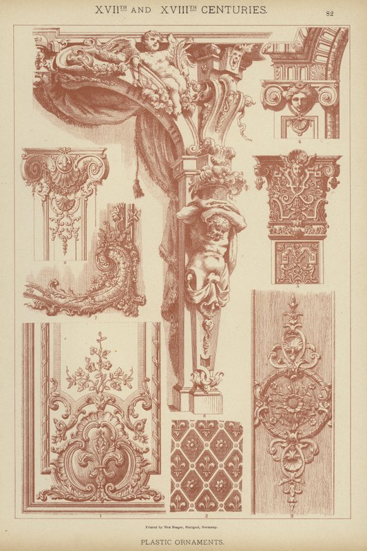 Siglos XVII y XVIII, Ornamentos Plásticos de German School