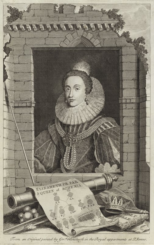 Retrato de Elizabeth Stuart, Reina de Bohemia de Gerrit van Honthorst
