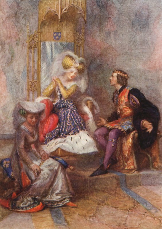 Shakespeare, Rey Enrique V (litografía en color) de Gertrude E. Demain (after) Hammond