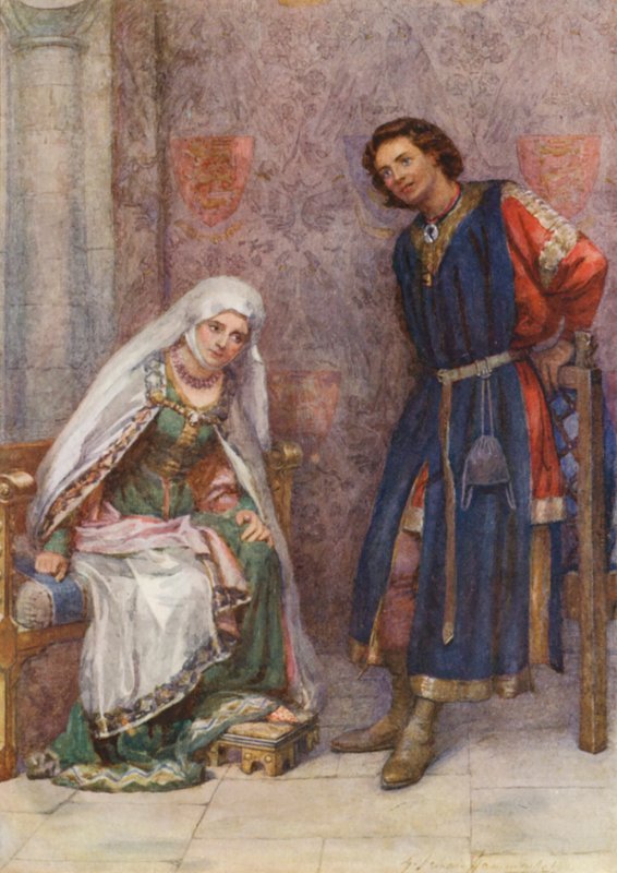 Shakespeare, Rey Juan (litografía en color) de Gertrude E. Demain (after) Hammond