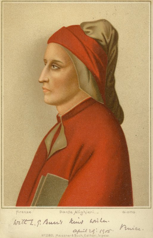 Dante Alighieri (c1265-1321), poeta italiano de Giotto di Bondone