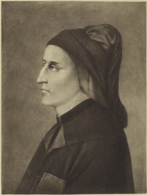 Dante Alighieri (fotograbado) de Giotto di Bondone