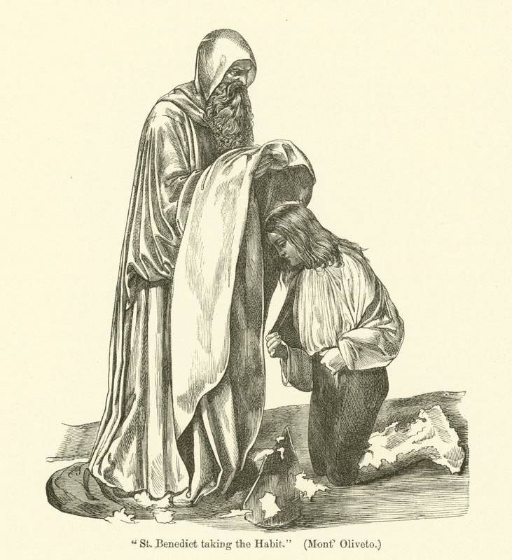 San Benito tomando el hábito de Giovanni Antonio Bazzi Sodoma