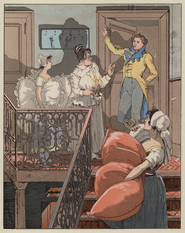 Escena de La Dame de Gai-Fredon, por Quatrelles (Ernest LEpine) de Giovanni Antonio Bazzi after Sodoma