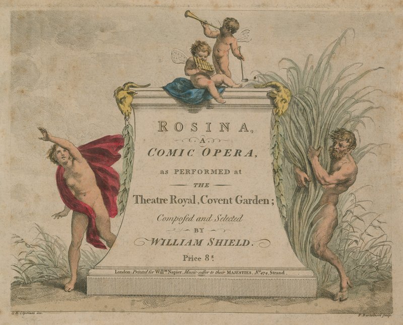 Rosina, una ópera cómica representada en el Theatre Royal, Covent Garden de Giovanni Battista Cipriani