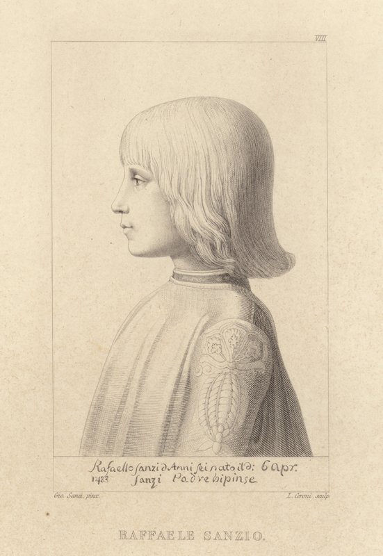 Retrato del artista Rafael de niño de Giovanni Santi or Sanzio